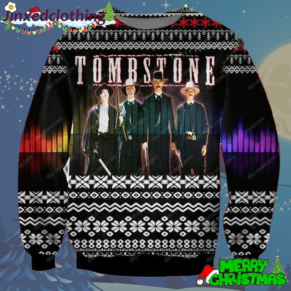 Tombstone Poster Christmas Party Ugly Sweater 